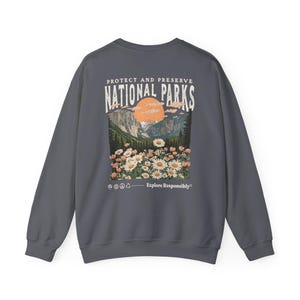 Jaren 90 nationale parken sweatshirt muesli meisjesshirt Wildlife ronde hals wandelen camping kleding Wanderlust shirt afbeelding 10