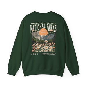 Jaren 90 nationale parken sweatshirt muesli meisjesshirt Wildlife ronde hals wandelen camping kleding Wanderlust shirt afbeelding 7