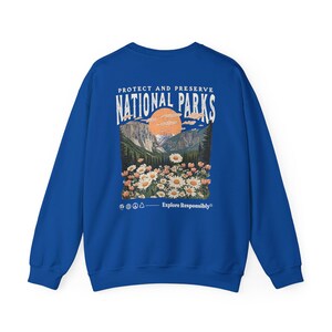 Jaren 90 nationale parken sweatshirt muesli meisjesshirt Wildlife ronde hals wandelen camping kleding Wanderlust shirt afbeelding 11