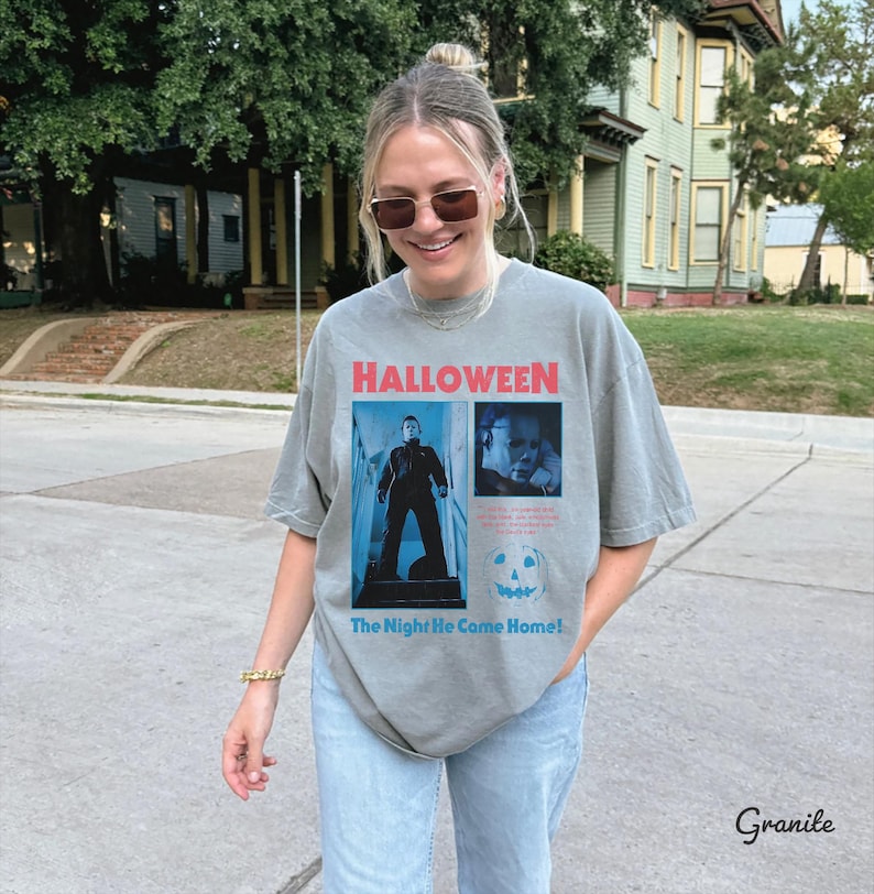 1978 Halloween Movie Comfort Colors T-Shirt | Vintage Horror Movie T-shirt | Halloween Shirt | Unisex Horror Fan Apparel image 3