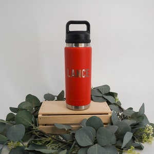 Custom Laser Engraved 26oz YETI Water Bottle with Chug Cap