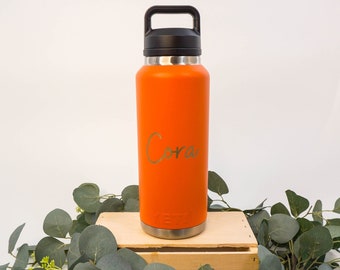 Custom Laser Engraved 46oz YETI Water Bottle with Chug Cap