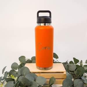 Custom Laser Engraved 46oz YETI Water Bottle with Chug Cap