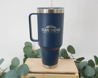 Custom Laser Engraved YETI Rambler 42oz Mug with Straw Lid