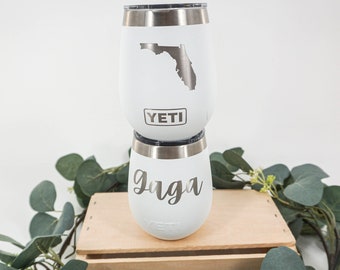 Custom Laser Engraved 10oz YETI Wine Tumbler with Magslider Lid