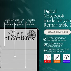 Lined Landscape Digital Notebooks, Custom Sections, Remarkable 2 ...