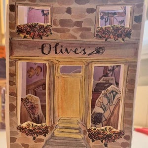 Tarjeta de floristería recortada en papel 3D - Tarjeta de celebración en blanco/Decoración del hogar