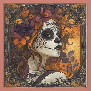 Sudadera con capucha del Día de los Muertos para niña