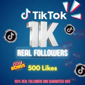 TikTok 1000+ Followers | 100% Safe & Permanent | Fast Delivery | Boost Your TikTok Profile | Growth Strategy
