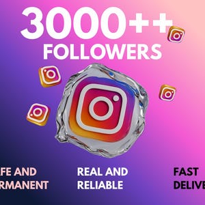 Más de 3000 seguidores reales en Instagram / 100% seguro / Entrega rápida / Estrategia de crecimiento