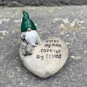 Personalized Garden Gnome | Personalized Gift | Personalized Heart Gift Gnome | Gnome Heart Gifts | Garden Gnome Sitting on Heart