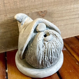 Gnome Incense Holder Cement | Handmade Concrete Pixie Incense Burner for Sticks & Cones