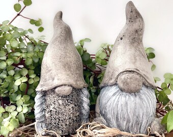 Garden Gnome Couple Statues | Gnome Pair | Concrete Gnome Garden Statues | Grandparents Gifts | Cement Garden Gnome | Garden Gnomes