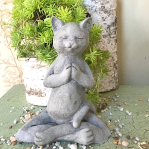 Meditating Cat Buddha Statue | Meditating Cat | Buddha Statue | Zen Statue | Zen Decor | Yoga Decor | Spa Decor