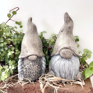 Garden Gnome Couple | Miniature Gnome Wedding Cake Topper | Nordic Gnome Figurines | Couples Gift | Gnome Statues for Fairy Gardens