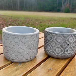 Scalloped Planter for Small Plants Flowers Succulents | Small Succulent Pot Planter | Scalloped Bowl | Flower Planter | Succulent Pot