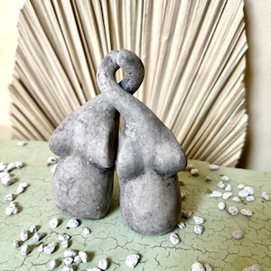 Elephant Couple | Elephant Statues Intertwined Valentines Day Gift | Ivory Anniversary Gift | Wedding Gift | Engagement Gift