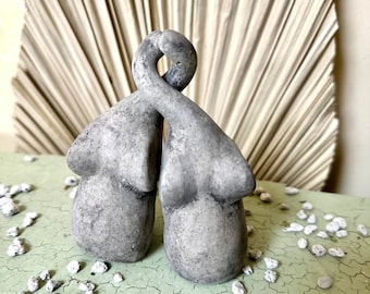 Elephant Couple | Elephant Statues Intertwined Valentines Day Gift | Ivory Anniversary Gift | Wedding Gift | Engagement Gift