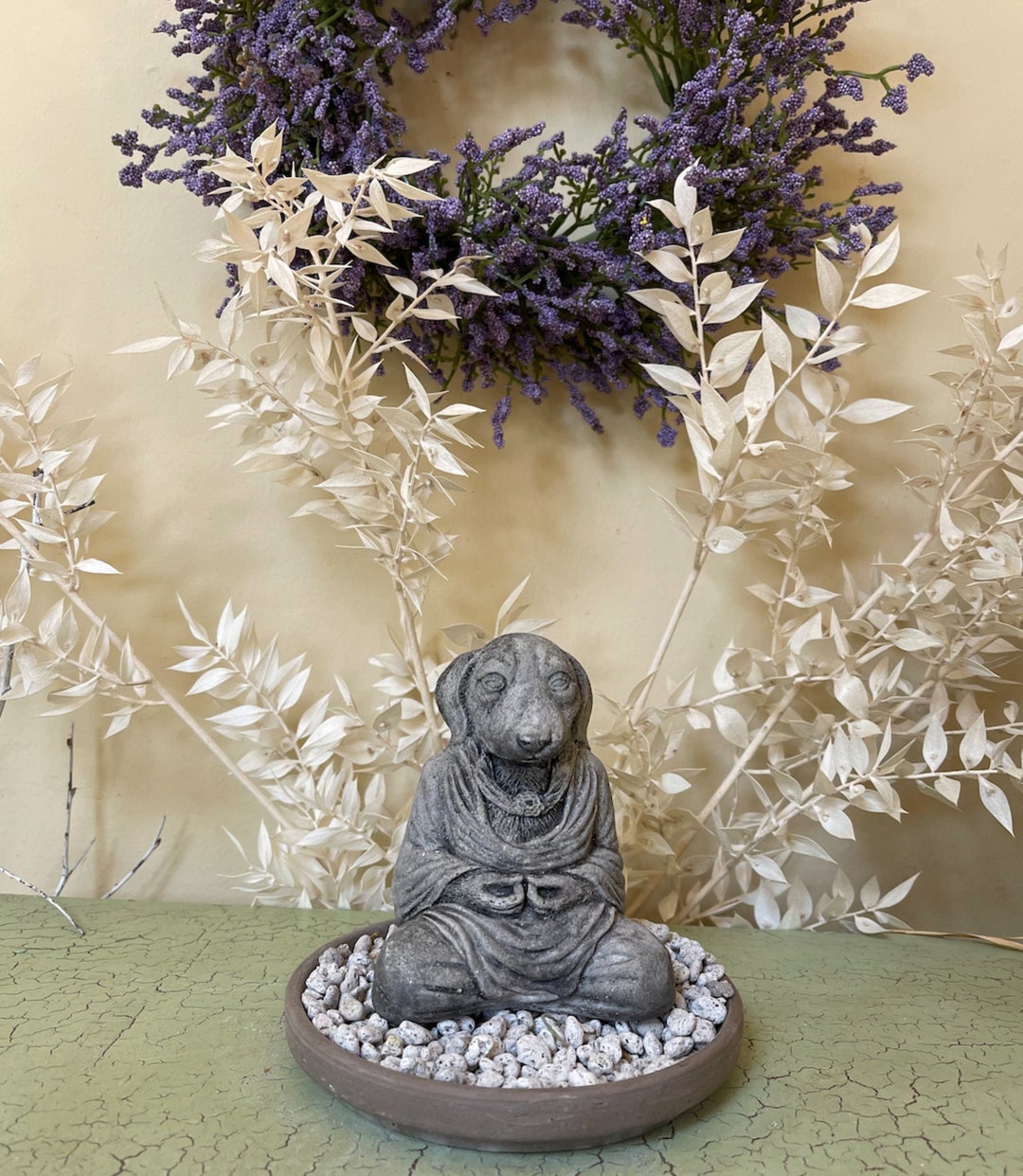 Meditating Dog Buddha Statue Dog Buddha Meditating Buddha Etsy