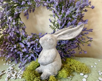 Long Ears Bunny Garden Statue | Concrete Rabbit Statue | Bunny Statue | Bunny Rabbit Figurine | Easter Decor | Spring Garden Decor
