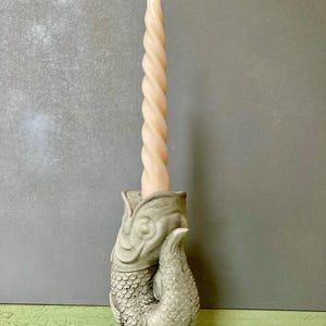 Fish Candle Holder | Nautical Fish Votive Candlestick Holder | Handmade Nautical Beach Table Decor | Concrete Unique Candle Holder