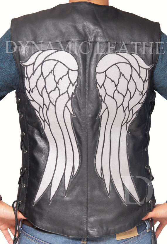 Velocity Men's Leather Jacket With Wings For Men