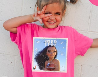 Swiftie Disney Inspired YOUTH Shirt | 1989 Tropical Princess T-Shirt | Taylor Island Kids Shirt | Disney Vacation | Comfort Colors Oversized