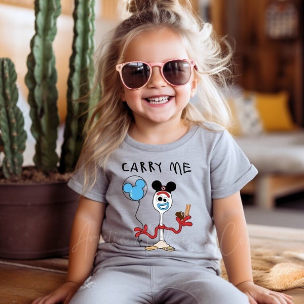 Carry Me Fork TODDLER Shirt | Toy TShirt | Kid's T-Shirt for Magical Vacation | Youth Boy Girl Gift for World Trip | Gift for Child