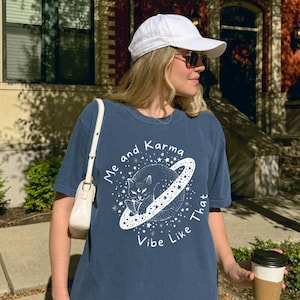 Karma Is A Cat Shirt | Me And Karma Vibe Like That Shirt | Lyric Merch | Midnights Comfort Colors T-Shirt | Subtle Fan Shirt | Minimal Eras