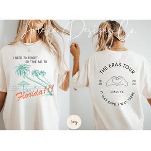 Florida!!! Tortured Shirt | Miami Eras Tour Date 10/20 | I Need To Forget Shirt | Take Me To Florida | Comfort Colors Oversized T-Shirt