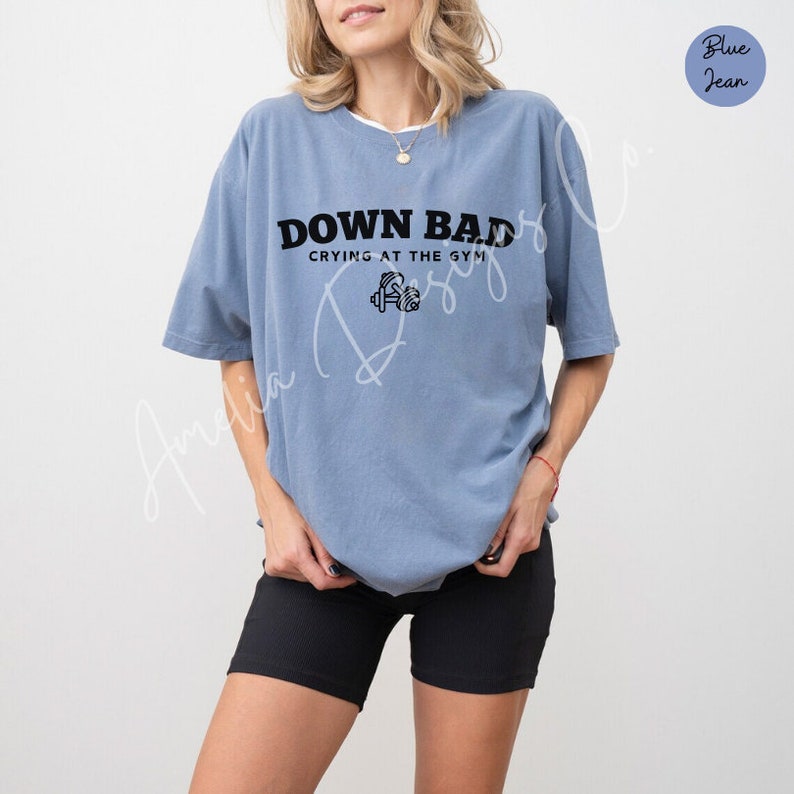 Swiftie gefoltert Dichter Shirt Down Bad Weinen im Fitnessstudio Taylor Comfort Colors T-Shirt Übergroßes T. Swift Geschenk für Frau Freund Bild 3