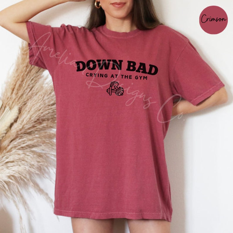 Swiftie gefoltert Dichter Shirt Down Bad Weinen im Fitnessstudio Taylor Comfort Colors T-Shirt Übergroßes T. Swift Geschenk für Frau Freund Bild 6