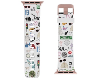 Eras Song Lyrics Icons Apple Watch Band | Band for Apple Watch | Gift for Wife, Mom, Friend | Cornelia Street Fan Gift