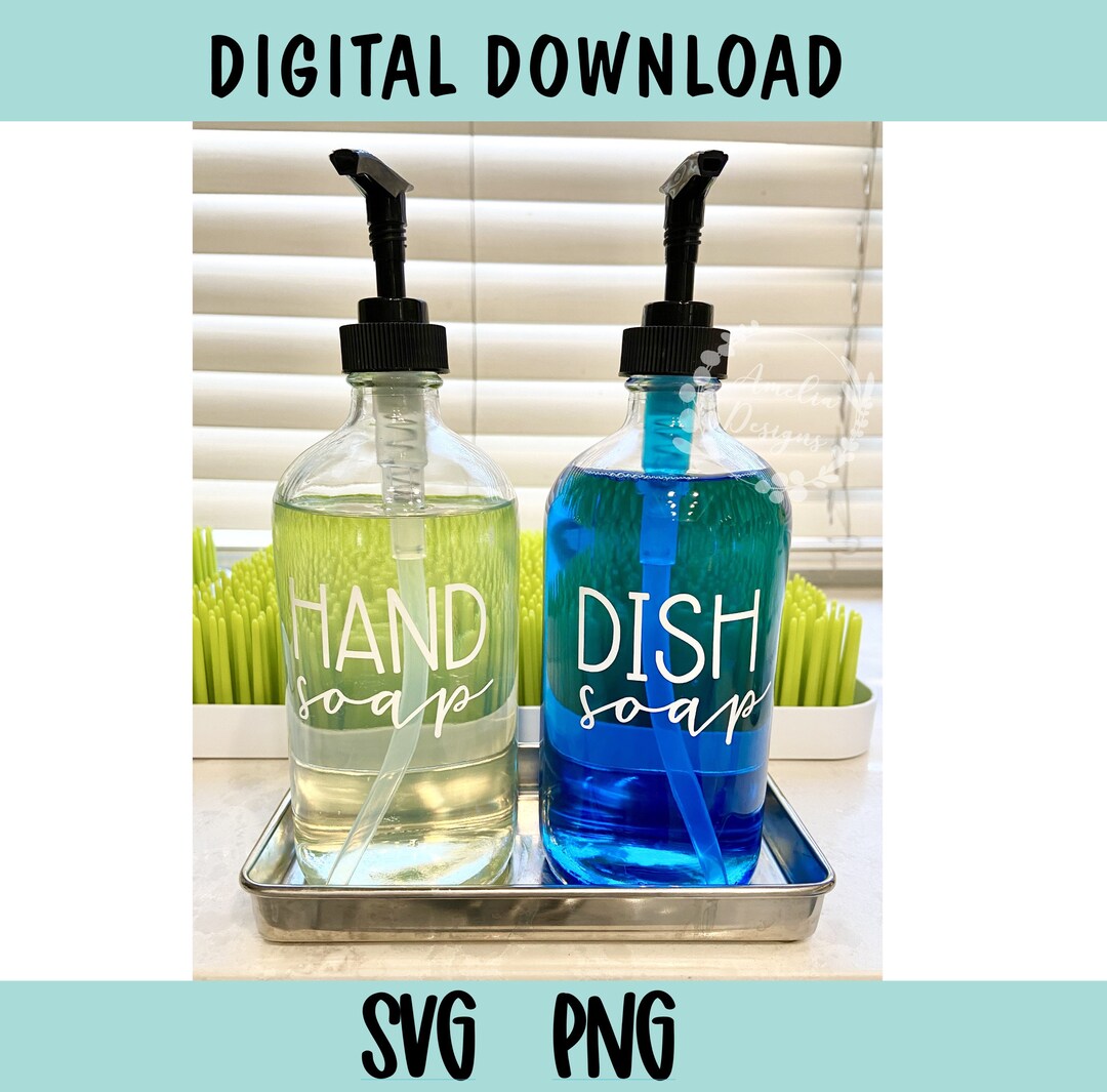 Hand and Dish Soap Labels SVG PNG Cutfile File Digital Download Cricut ...