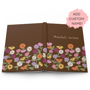 Custom Name Eras Piano Flowers Hardcover Notebook | Surprise Songs Flowers Matte Journal | Subtle Taylor Fan Gift | Christmas Gift