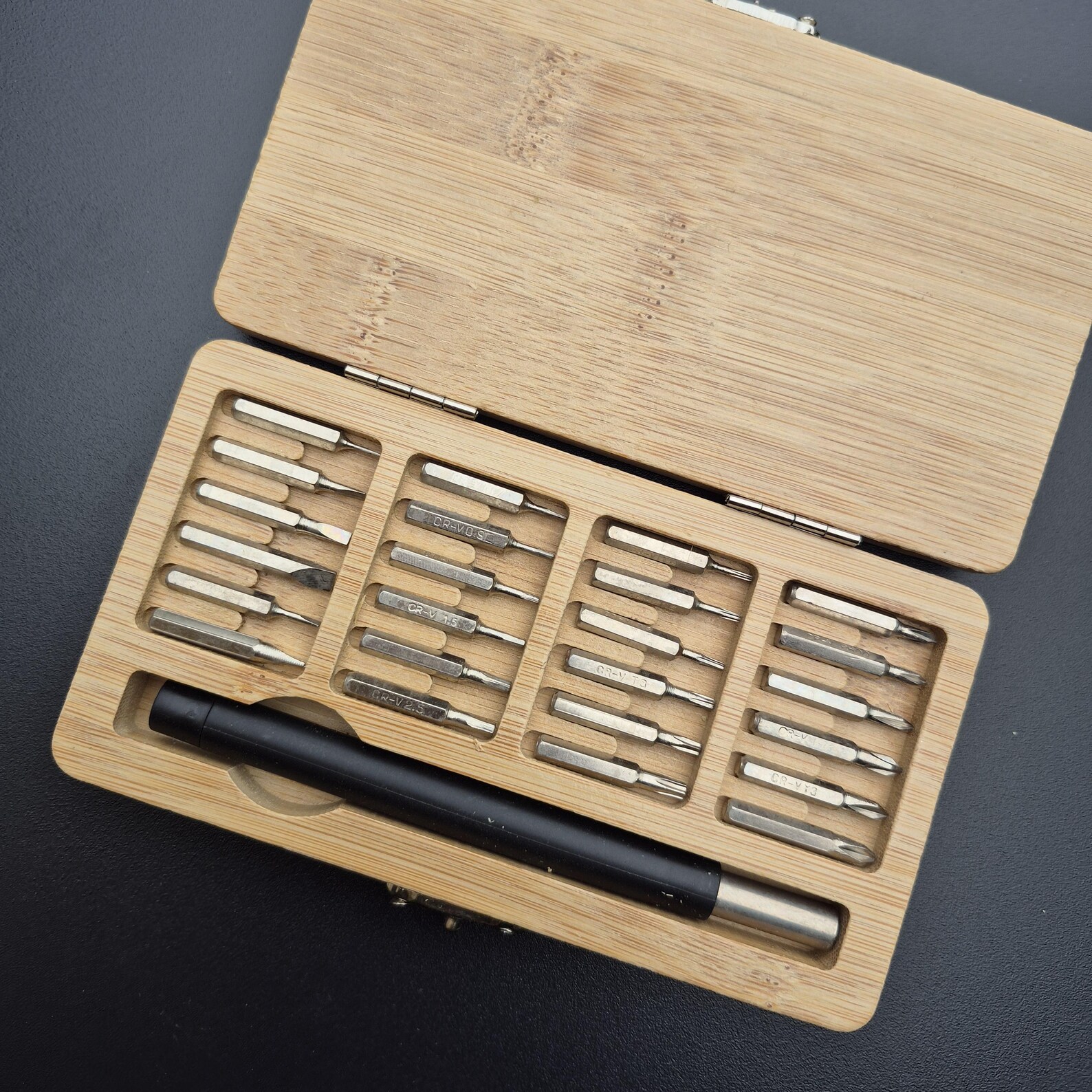 Graver Set Engraved Wooden Tool Set – Precision Screwdriver Kit With 24 Magnetic ...
