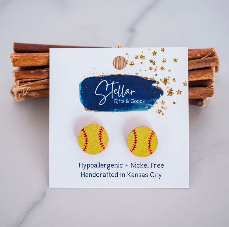 Baseball Softball or Soccer Acrylic Earrings Etsy