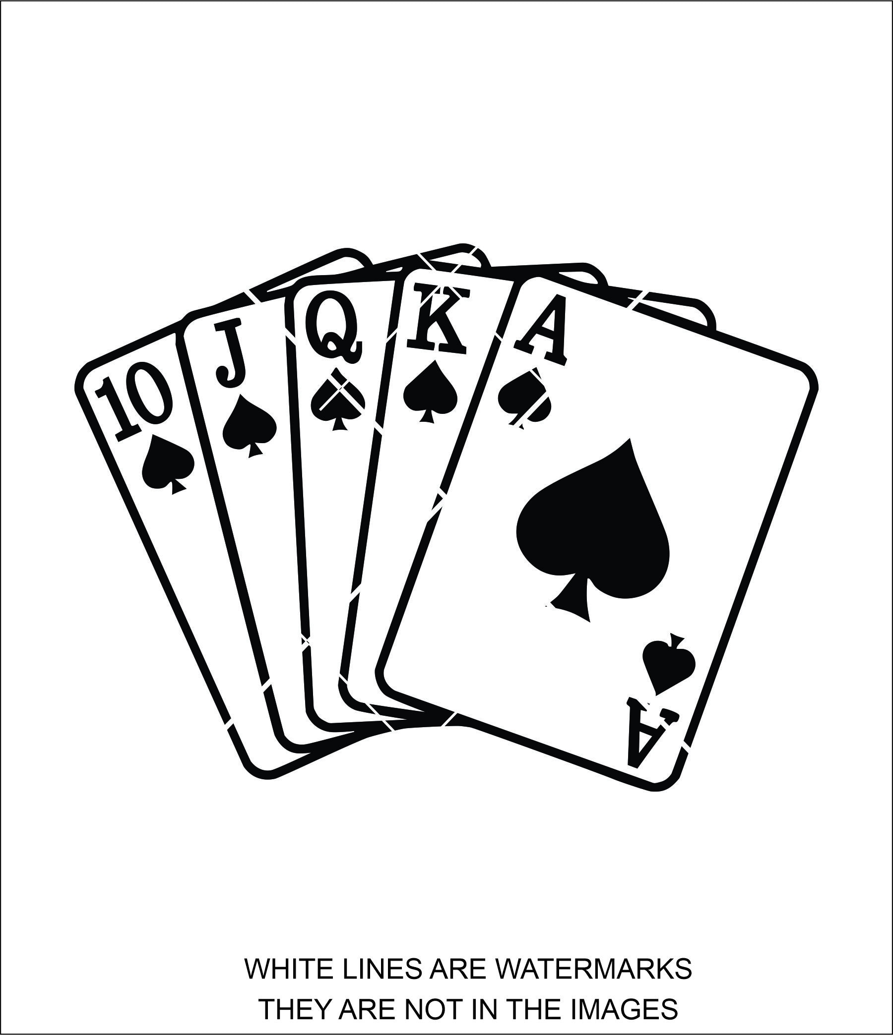 Cards Deck of Cards Poker Playing Cards 10 Jack Queen Etsy UK
