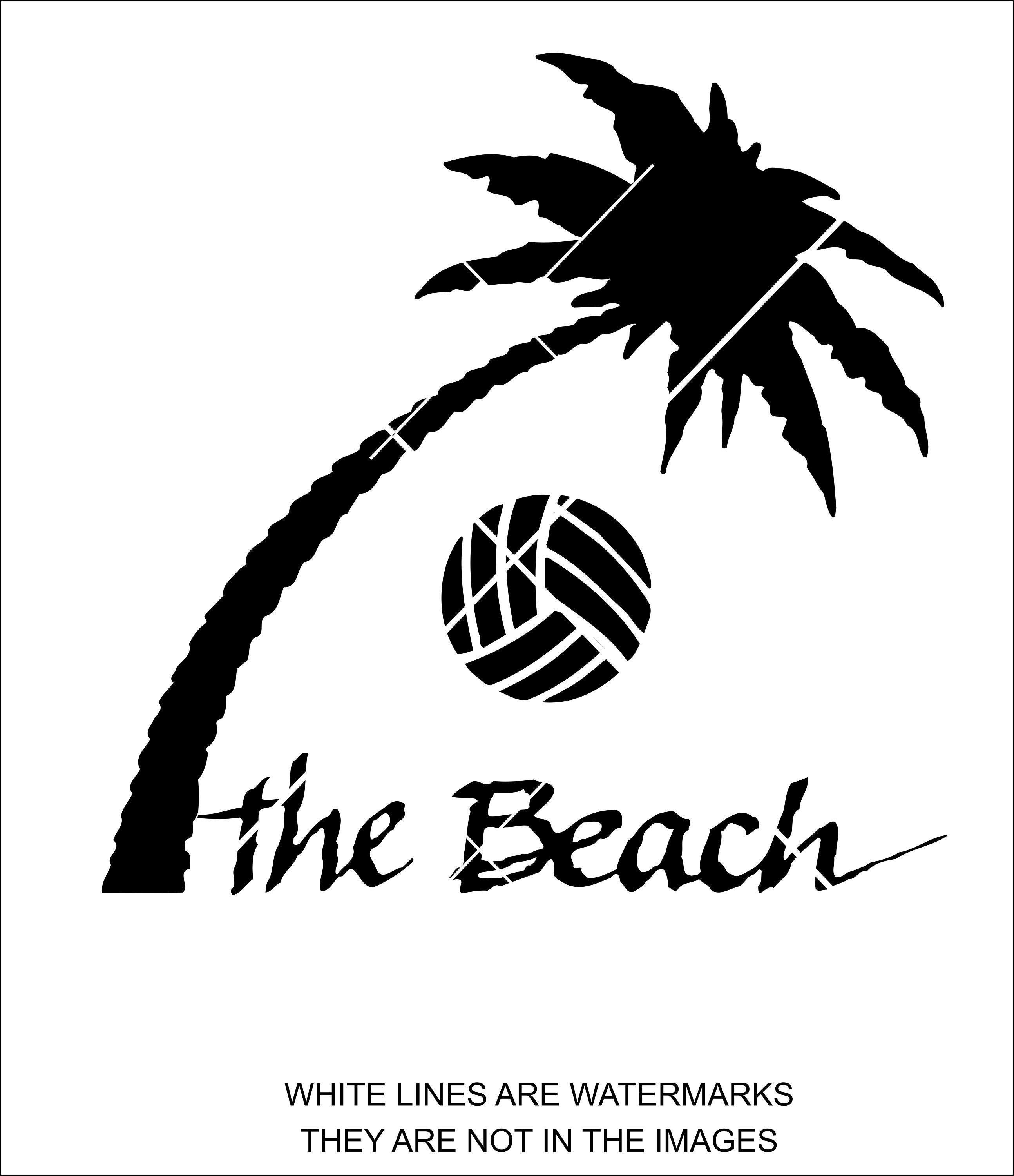 Beach Volleyball Palm Tree Volleyball Club Ball Beach Etsy