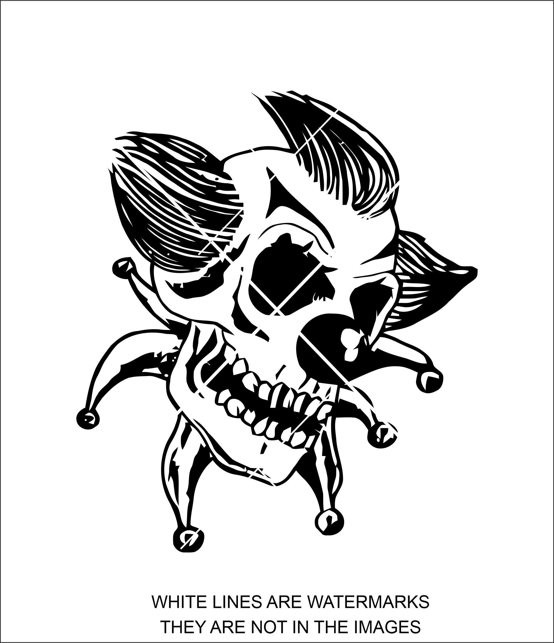 Joker Clown Wicked Clown Crazy Face Joker Wild Tattoo Etsy