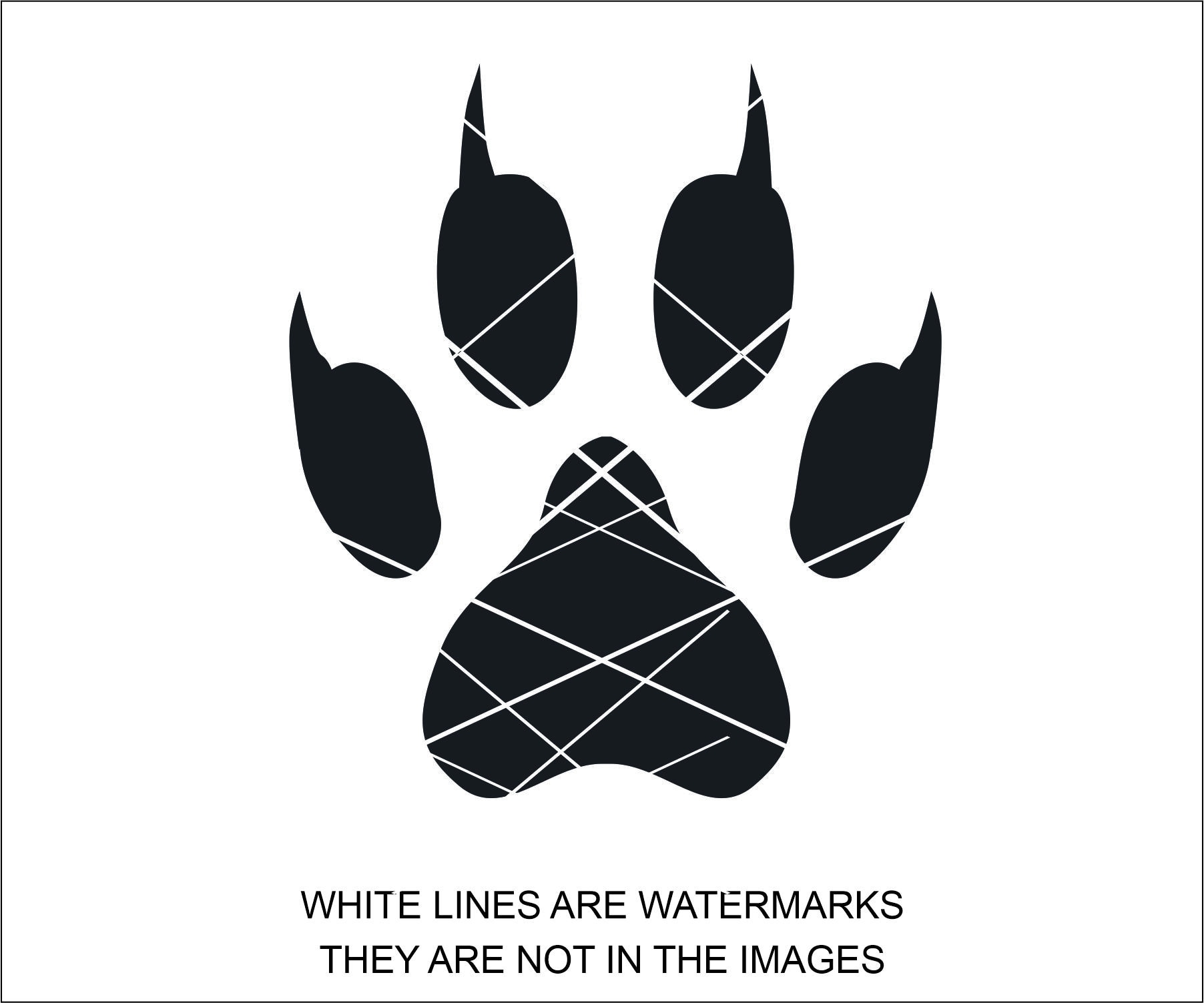 finansiere Anoi offset Wolf Paw Print Foot Print Tracks Animal Pet Feet - Etsy