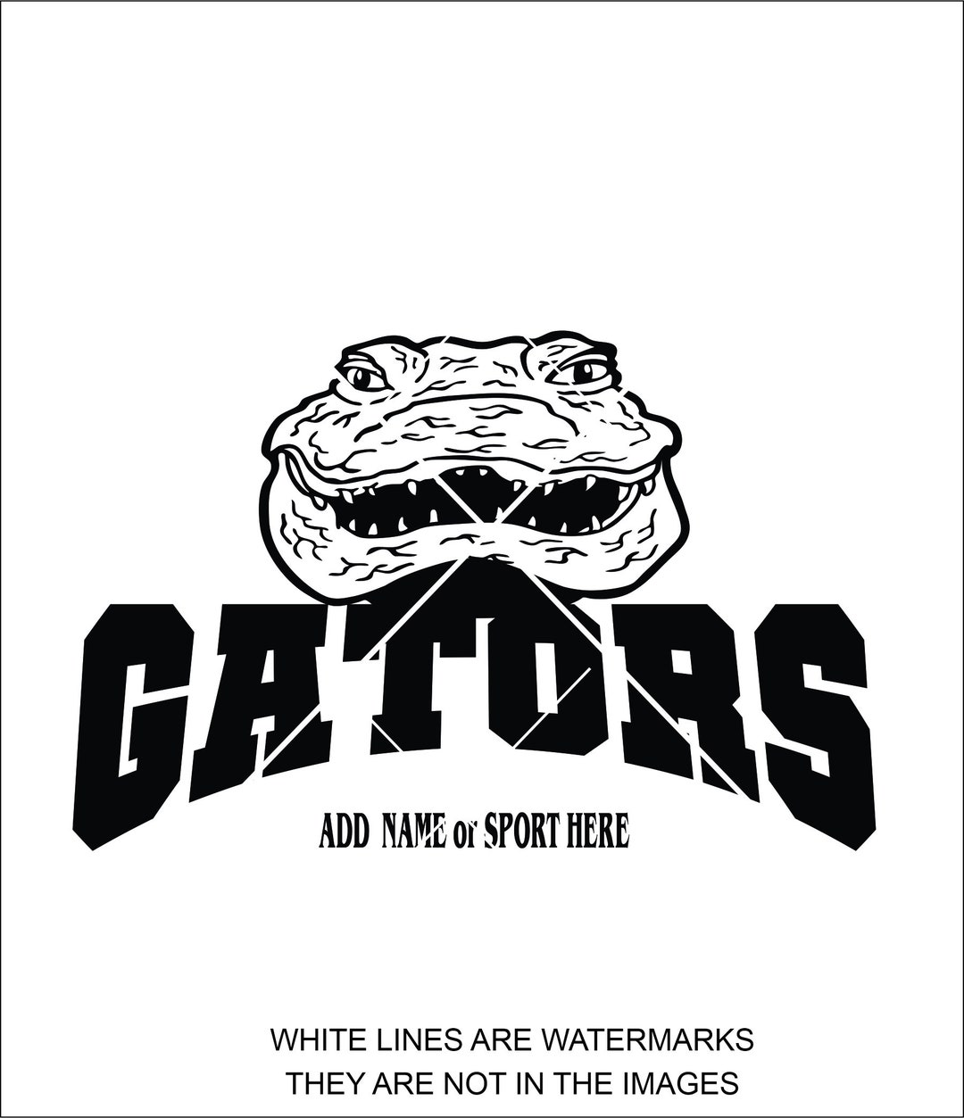 Gators 10 Gator Sports Gator School Mascot Player Etsy