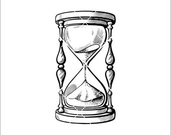 Sand clock doodle Royalty Free Vector Image  VectorStock