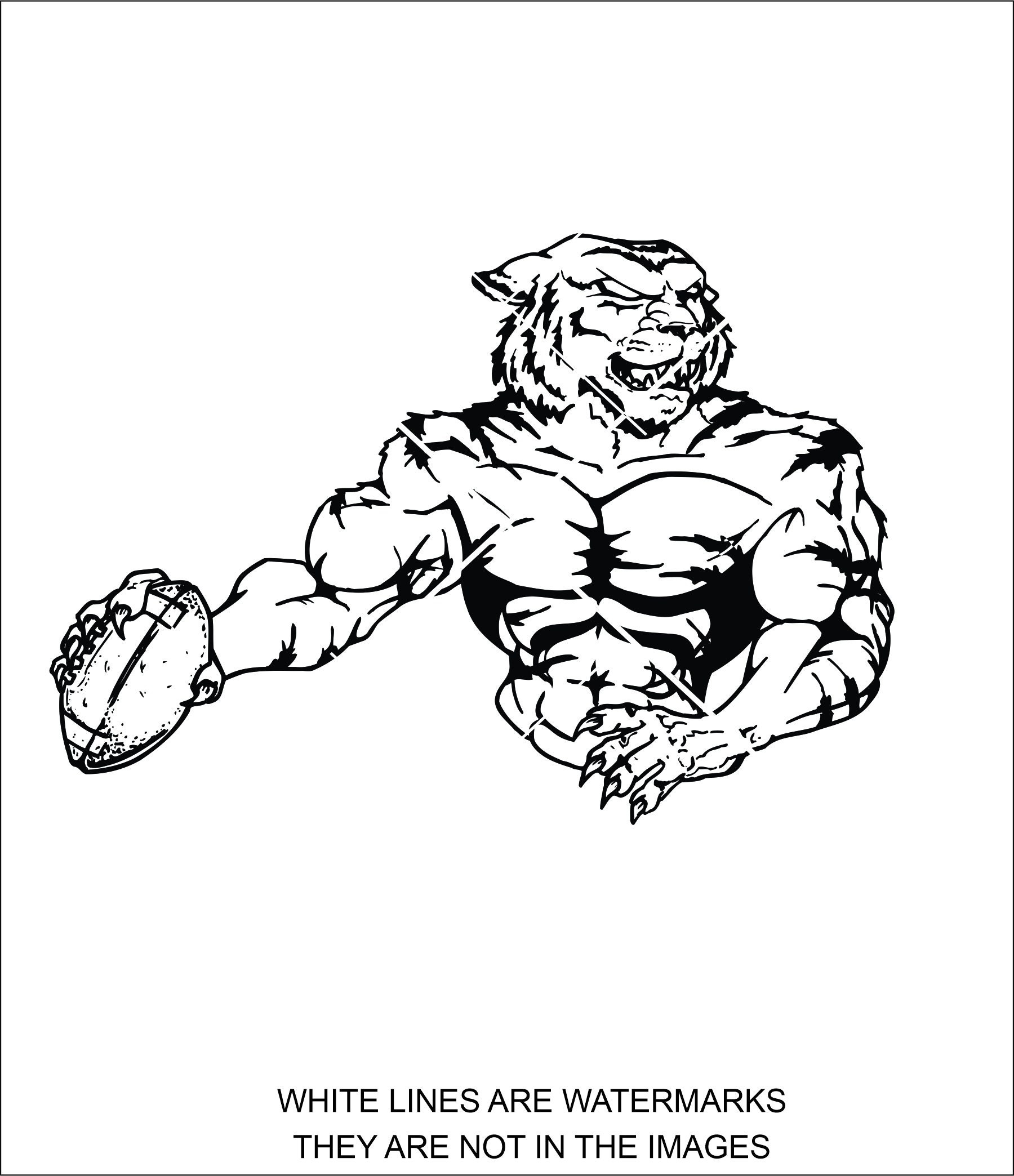 Tiger Football Tigers Sports Mascot Team club School - Etsy