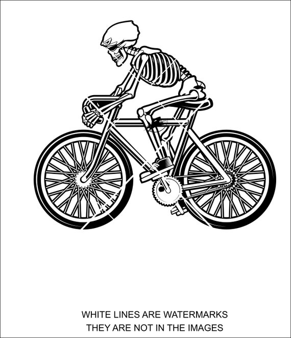 Skeleton Riding Bike Skeleton Bones Skeleton Bike Clip Etsy