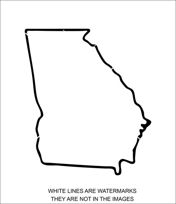 Georgia Outline State of Georgia US State United States - Etsy