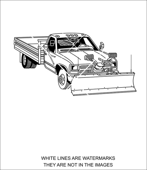 Coloring Pages Snow Plow Truck