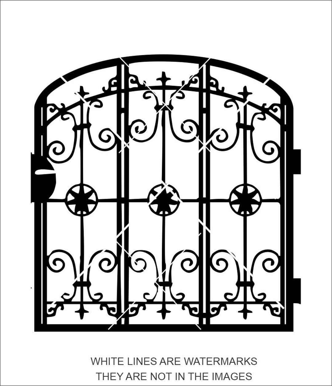 Wrought Iron Fence Gate Metal Gate Fence Old Metal Etsy