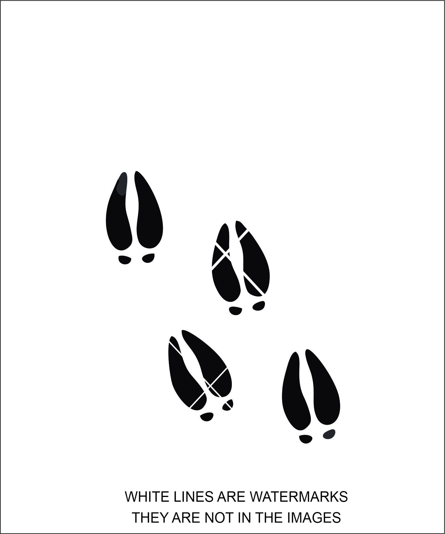 Deer Footprint Clipart Outline
