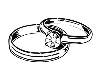 Monochrome Sketch Contour Of Wedding Rings Vector Illustration Royalty Free  SVG, Cliparts, Vectors, And Stock Illustration. Image 76195489.